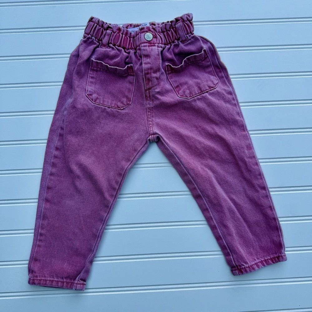 Zara Purple Denim Jogger Jeans